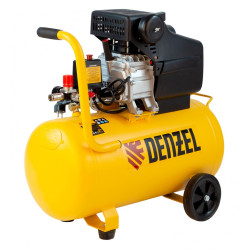 Компрессор воздушный, прямой привод Denzel DC1500/50, 1.5 кВт, 50 литров, 220 л/мин / 58161